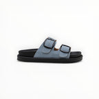 Sandales Plates à Doubles Boucles – LADY GLORY - Chaussures Femme - LADY GLORY