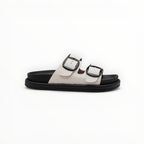 Sandales Plates à Doubles Boucles – LADY GLORY - Chaussures Femme - LADY GLORY