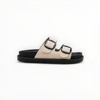 Sandales Plates à Doubles Boucles – LADY GLORY - Chaussures Femme - LADY GLORY