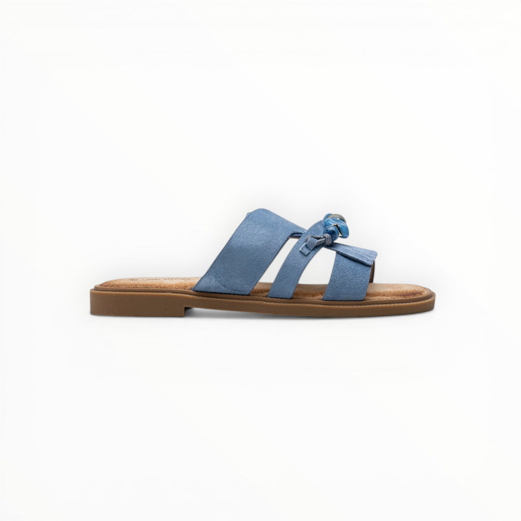 Mules Bohèmes Femme avec Franges et Perles Ethniques - Lady Glory - Chaussures Femme - LADY GLORY