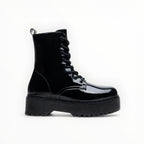 Bottines Noires Vernies à Plateforme LADY GLORY - Chaussures Femme - LADY GLORY