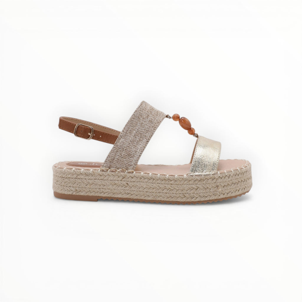Espadrille Plateforme Perles & Brides - Joia Paris - Chaussures Femme - JOIA