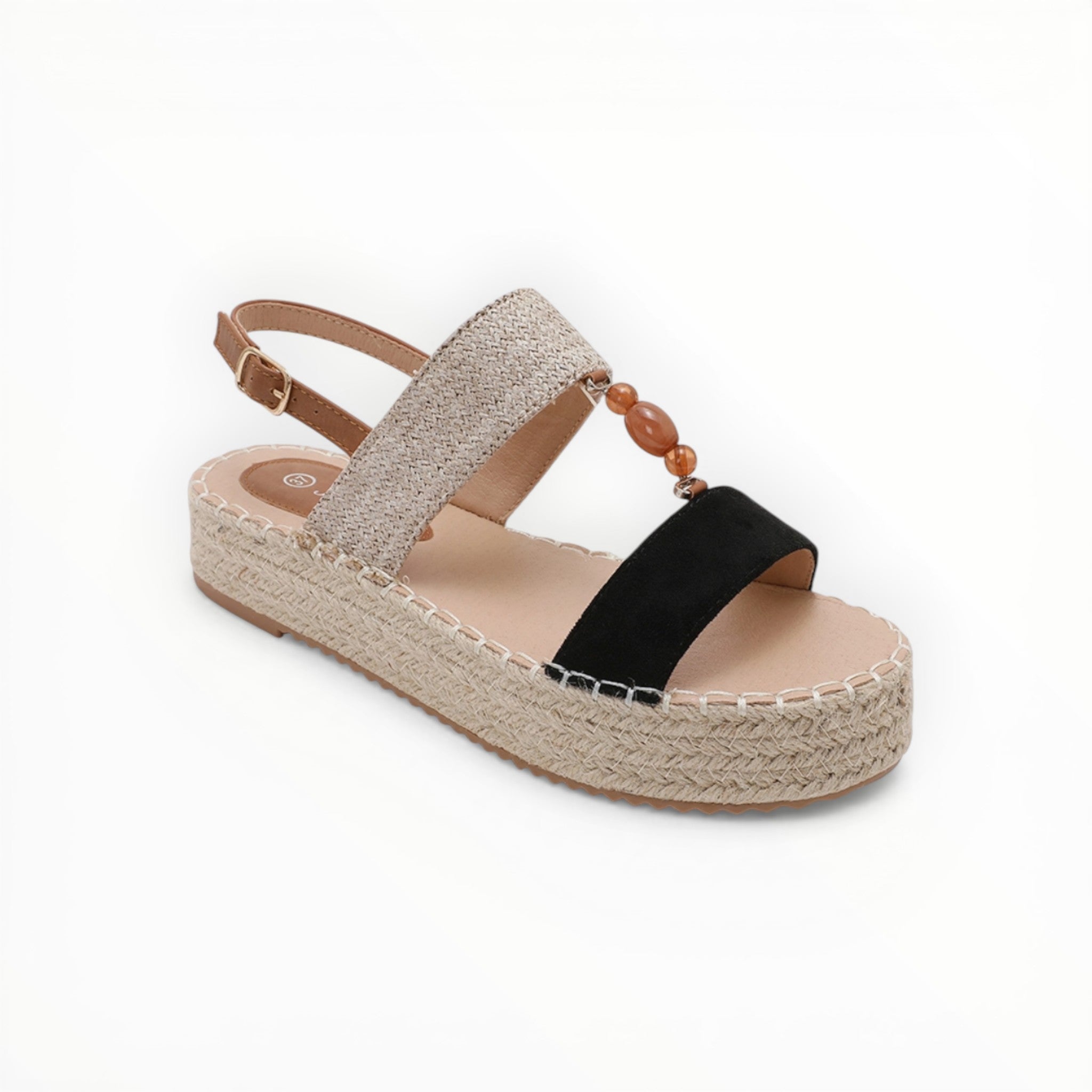 Espadrille Plateforme Perles & Brides - Joia Paris - Chaussures Femme - JOIA