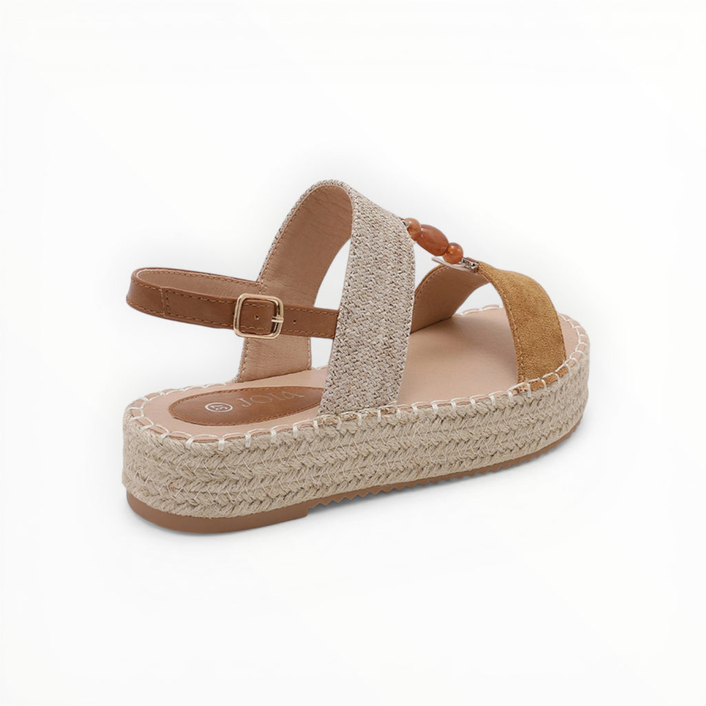 Espadrille Plateforme Perles & Brides - Joia Paris - Chaussures Femme - JOIA