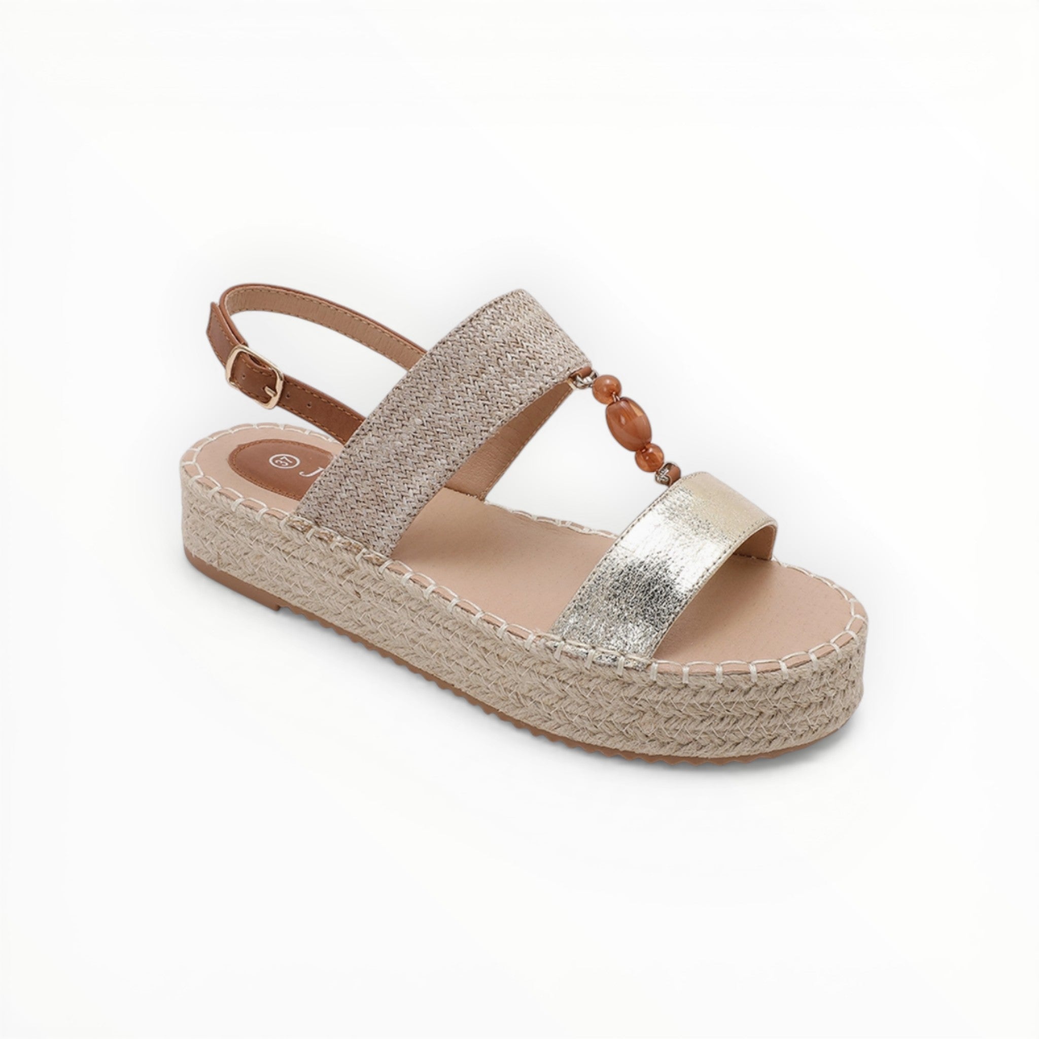 Espadrille Plateforme Perles & Brides - Joia Paris - Chaussures Femme - JOIA