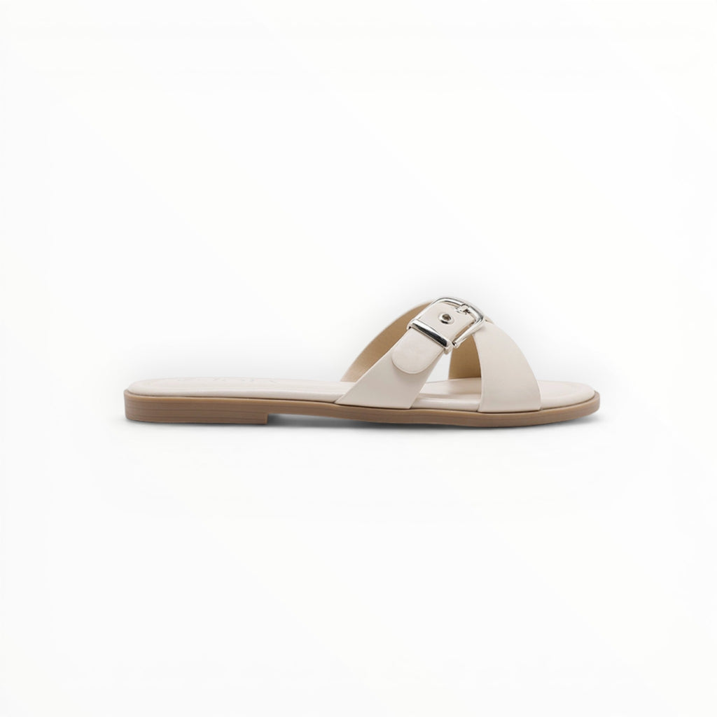 Claquette Brides Croisées Boucle Métal - Joia Paris - Chaussures Femme - JOIA