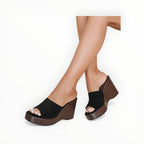 Mule Compensée Large Bride - Joia Paris - Chaussures Femme - JOIA