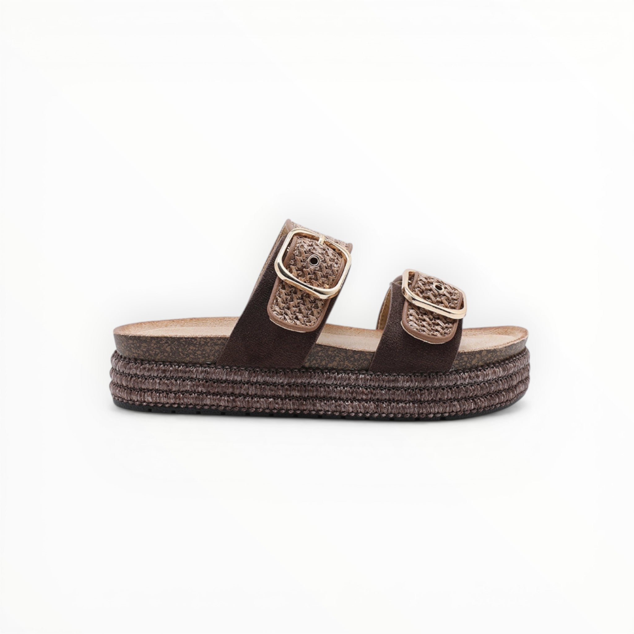 Claquette Plateforme Boucles Tressées - Joia Paris