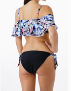 Bikini Bandeau à Volant Tropical - Maillot de Bain 2 Pièces Femme - Maillots de bain - BELLE COM'ELLE