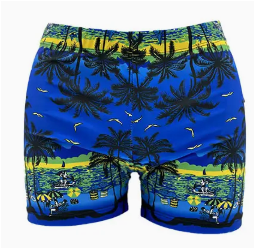 Short de Bain Homme Palmiers - Boxer Plage Coloré