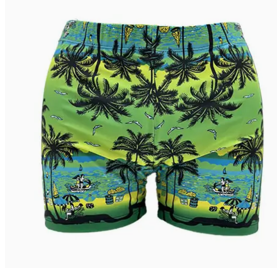 Short de Bain Homme Palmiers - Boxer Plage Coloré