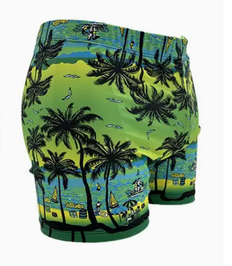 Short de Bain Homme Palmiers - Boxer Plage Coloré