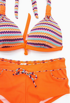Bikini Triangle et Shorty Rayures - Maillots de bain - BELLE COM'ELLE