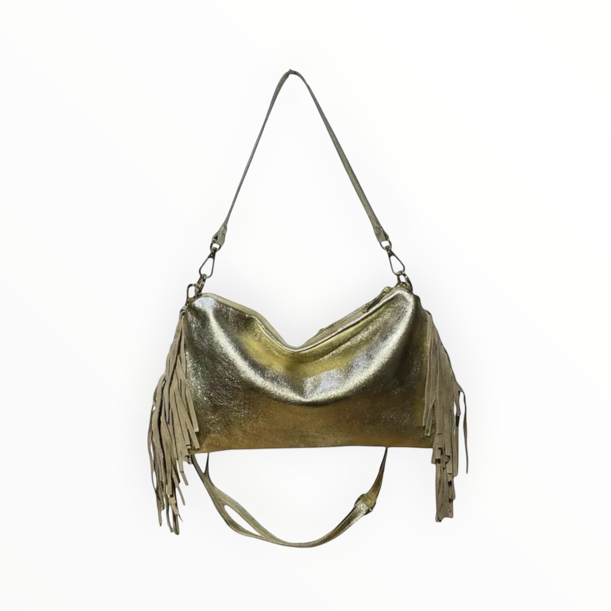 Sac Cuir Irisé à Franges Recto LOUISA LEE