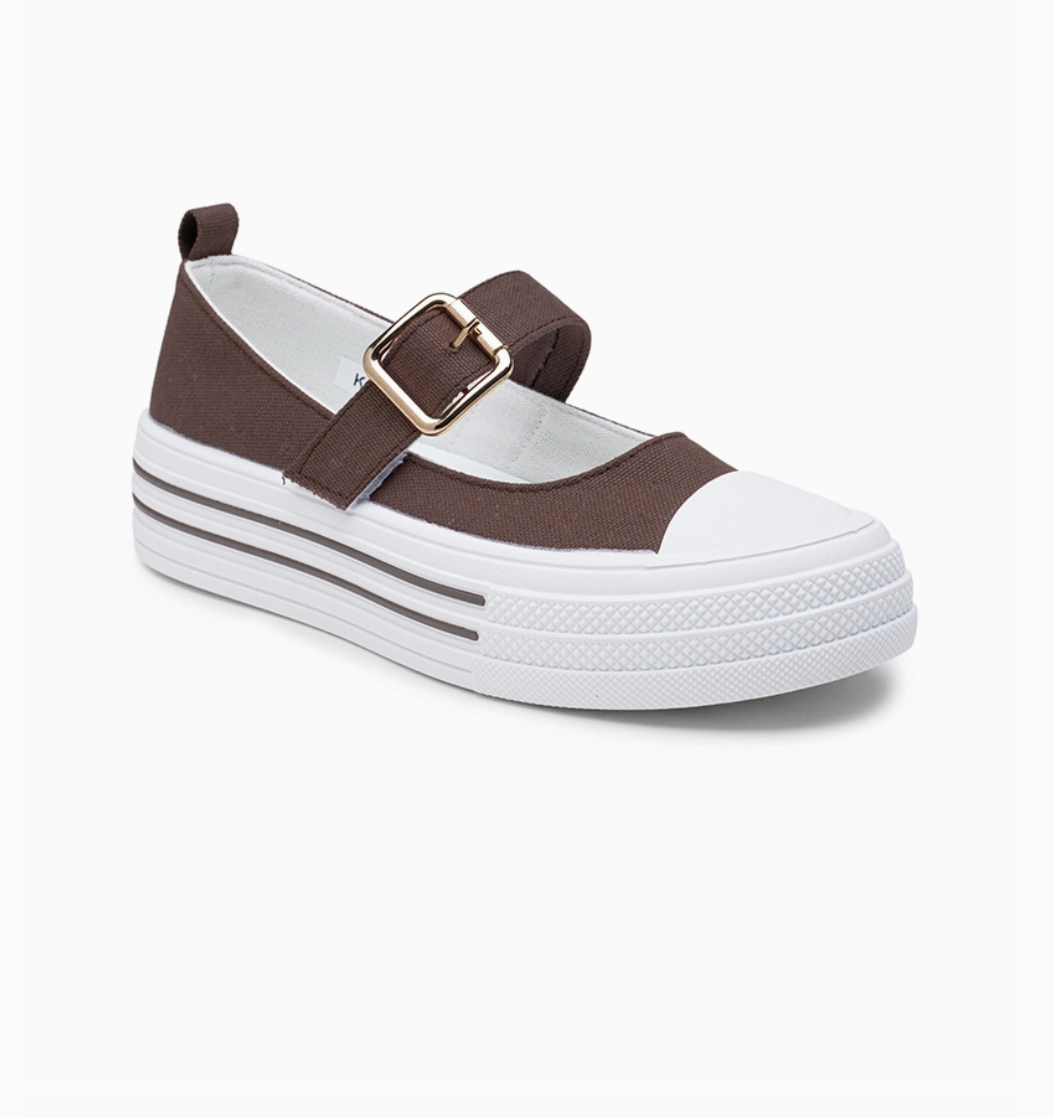 Baskets Mary Jane à Plateforme et Boucle Métallique Lady Glory