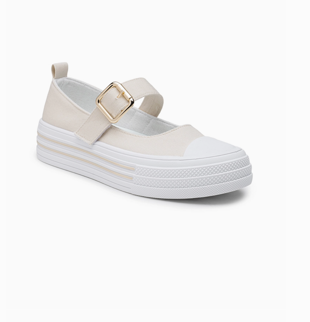 Baskets Mary Jane à Plateforme et Boucle Métallique Lady Glory