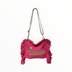 Sac Bandoulière Coton et Cuir Amour LOUISA LEE