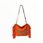 Sac Bandoulière Coton et Cuir Amour LOUISA LEE