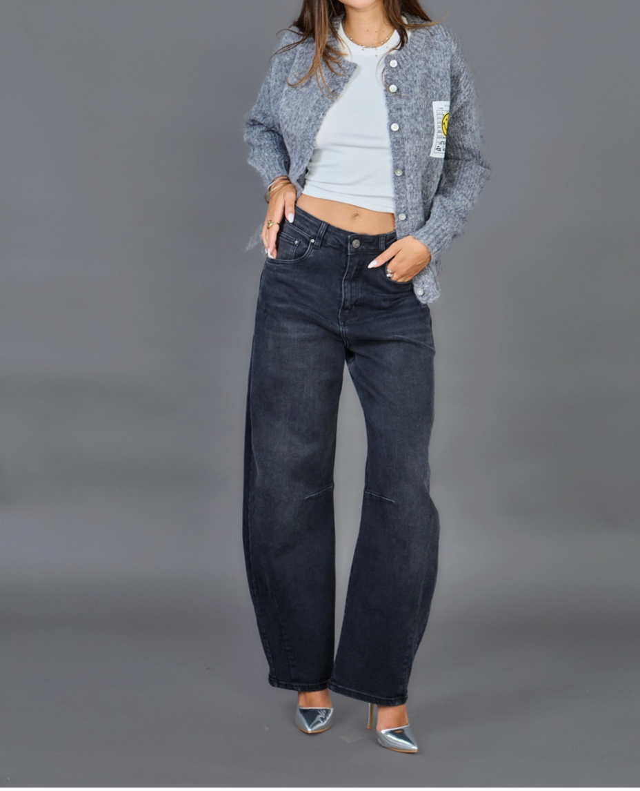 Jeans Femme Barrel Louisa - Taille Haute Coupe Arrondie