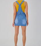 Salopette Jupe Femme Jean Aria - Coupe Slim Délavée