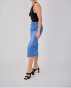 Jupe Longue Jean Femme Rétro - Fermeture 8 Boutons