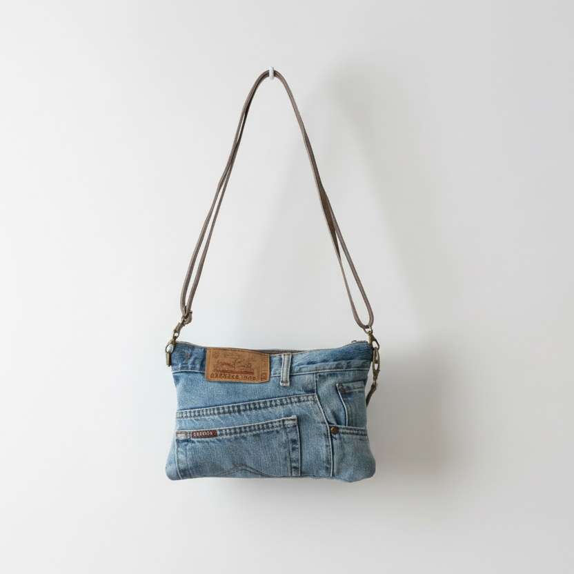 Sac à Main en Jeans Bandoulière Amovible