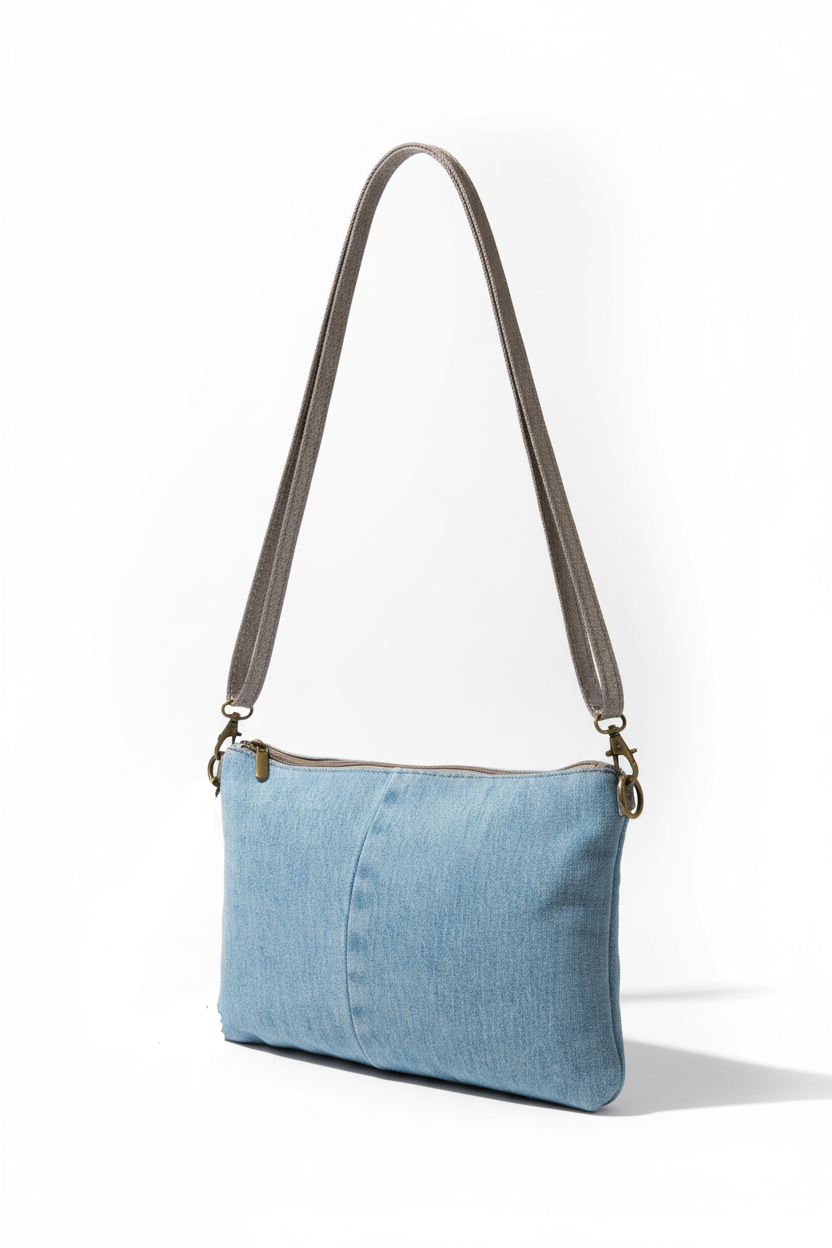 Sac à Main en Jeans Bandoulière Amovible