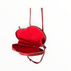 Pochette Cœur en Cuir Lissé  LOUISA LEE