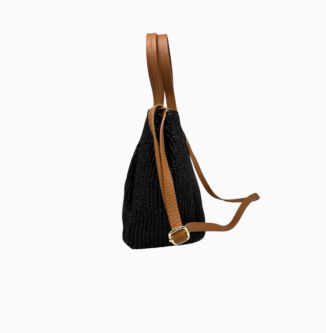 Sac à Main Raphia Garni Cuir - Louisa Lee