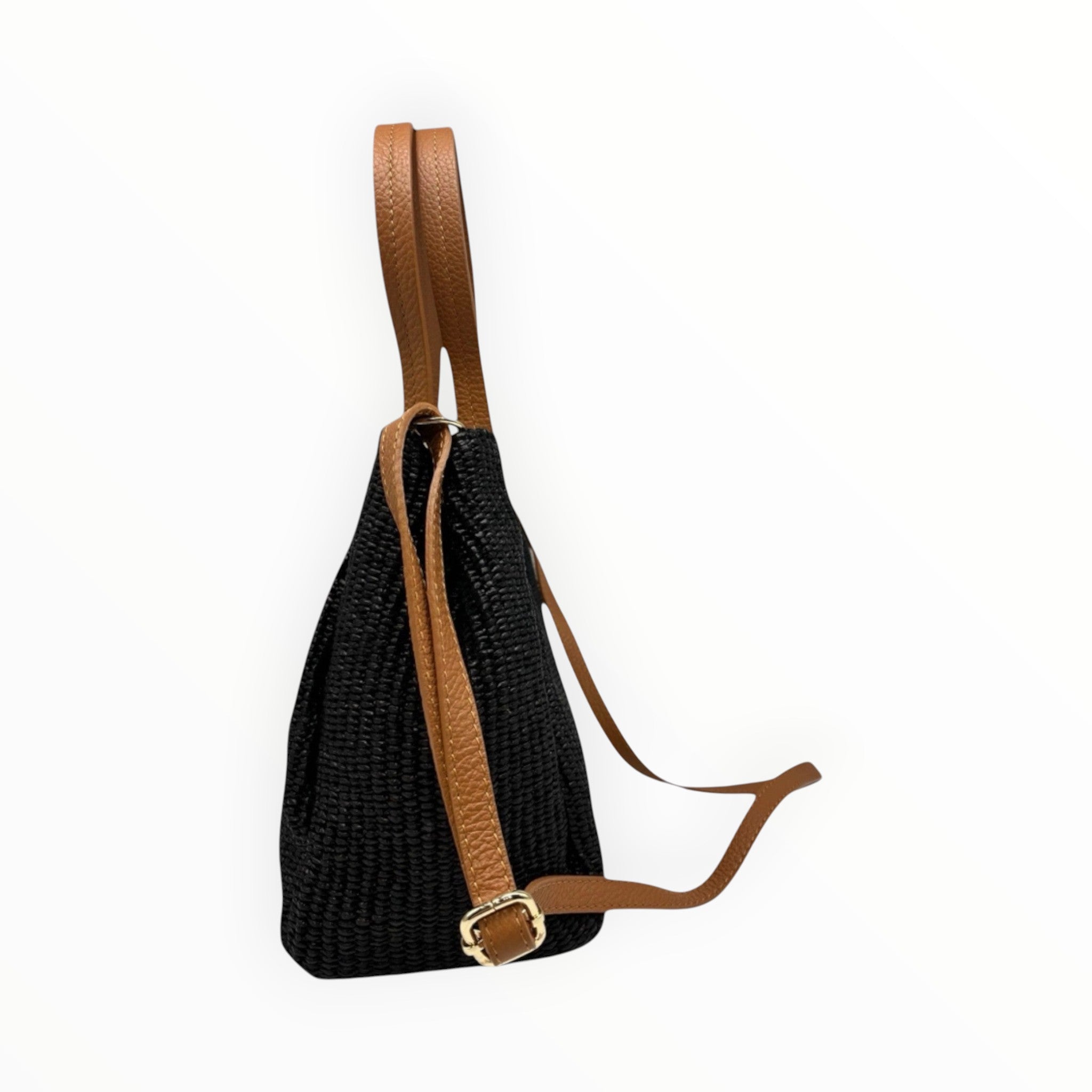 Sac à Main Raphia Garni Cuir LOUISA LEE