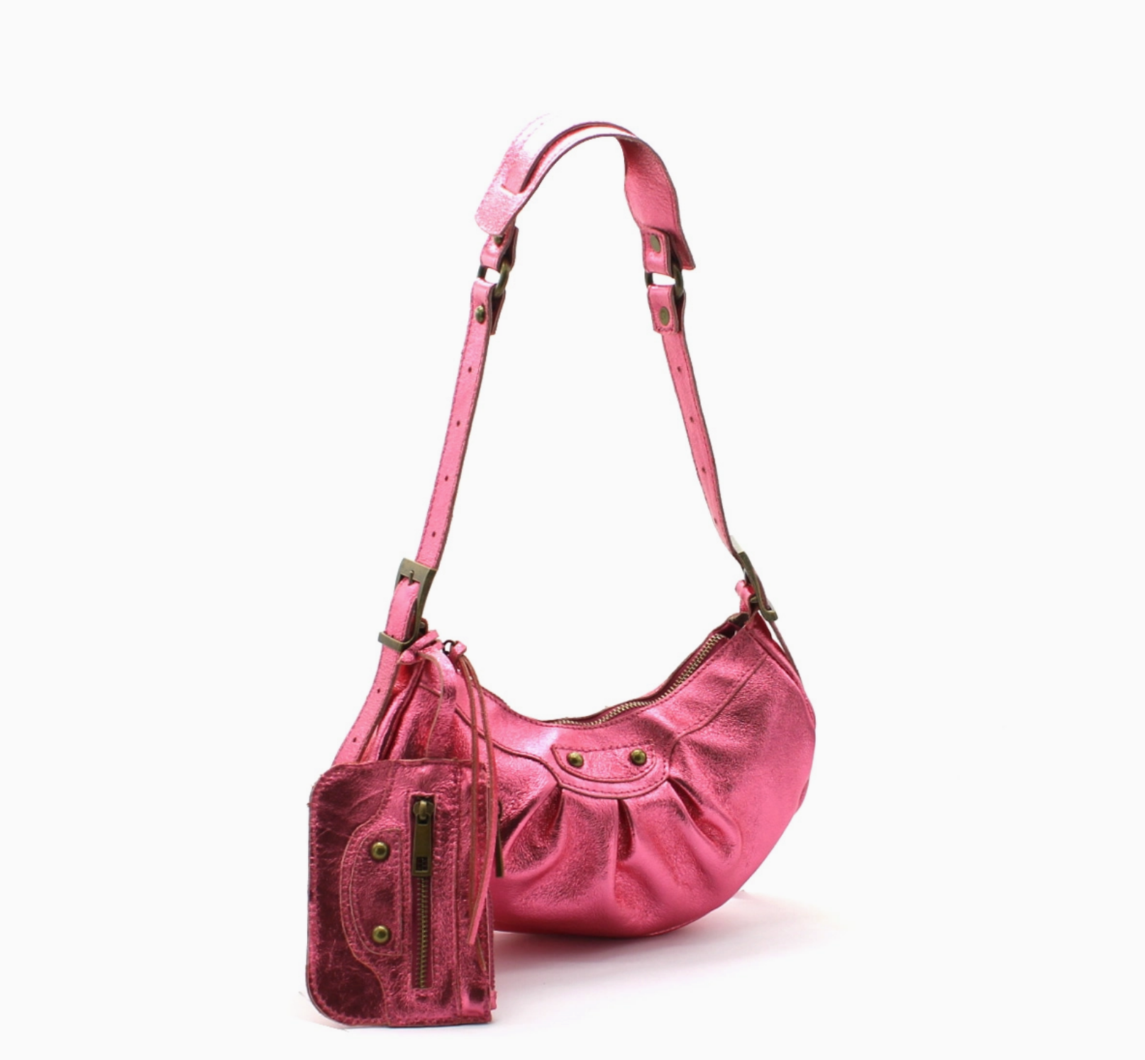 Sac Bandoulière Cuir Métallisé - Vimoda