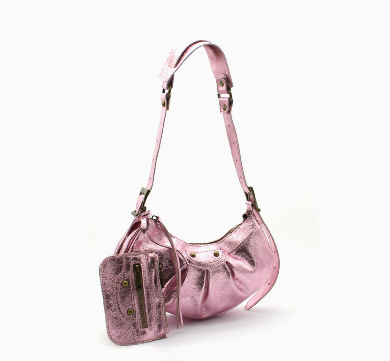 Sac Bandoulière Cuir Métallisé - Vimoda