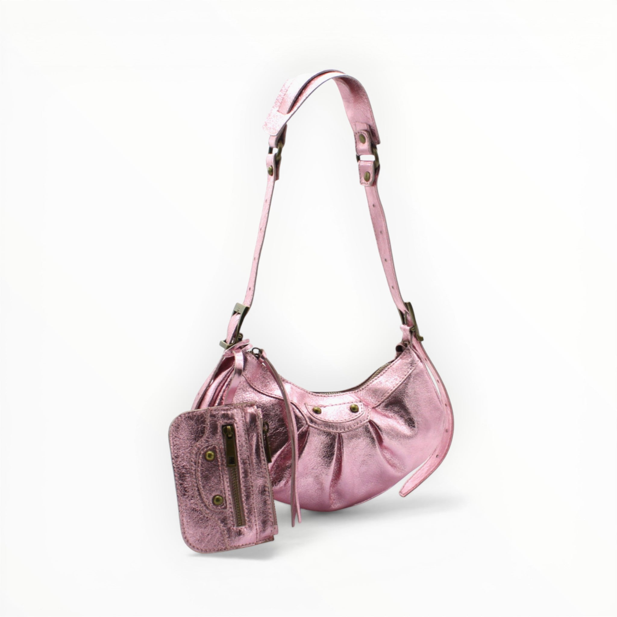 Sac Bandoulière Cuir Métallisé - Vimoda