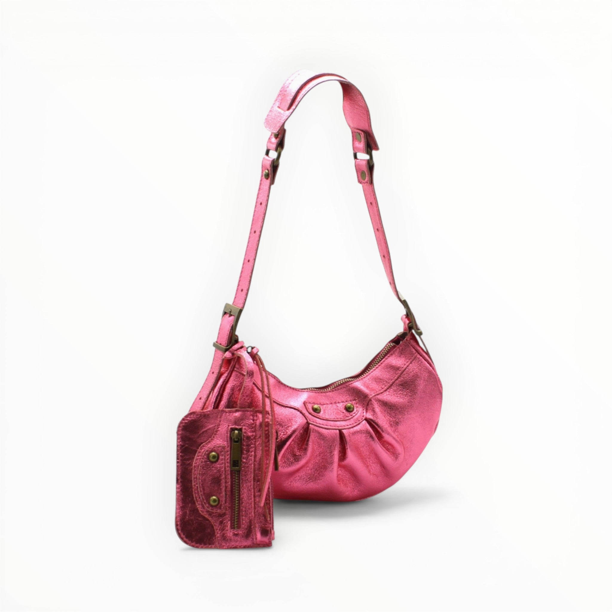 Sac Bandoulière Cuir Métallisé - Vimoda