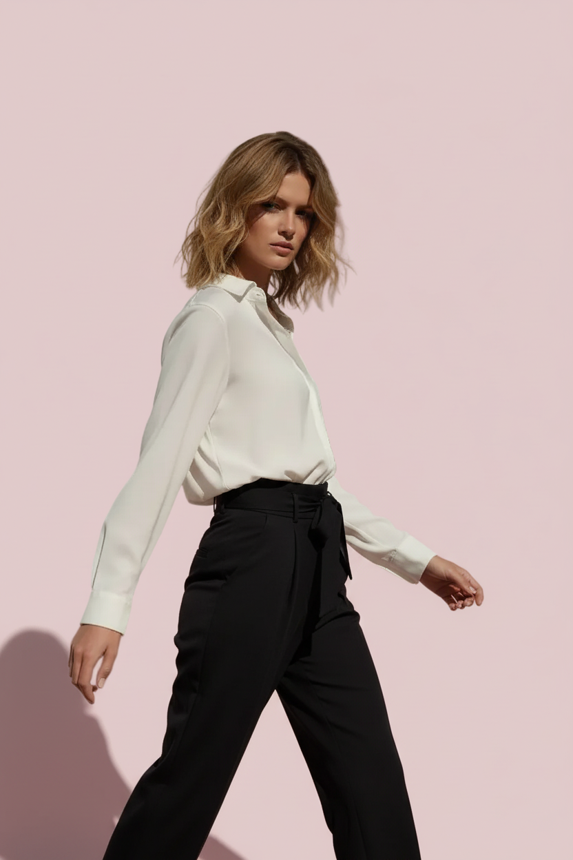 Chemise Satinée Blanche – LULUMARY