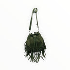 Sac Seau Cuir Suédé Franges Aurélia LOUISA LEE - Sacs - LOUISA LEE