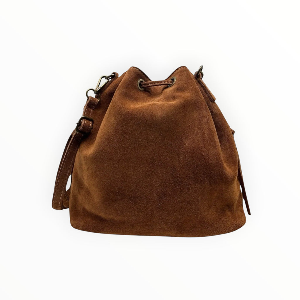 Sac Seau Cuir Suédé Franges Aurélia LOUISA LEE - Sacs - LOUISA LEE