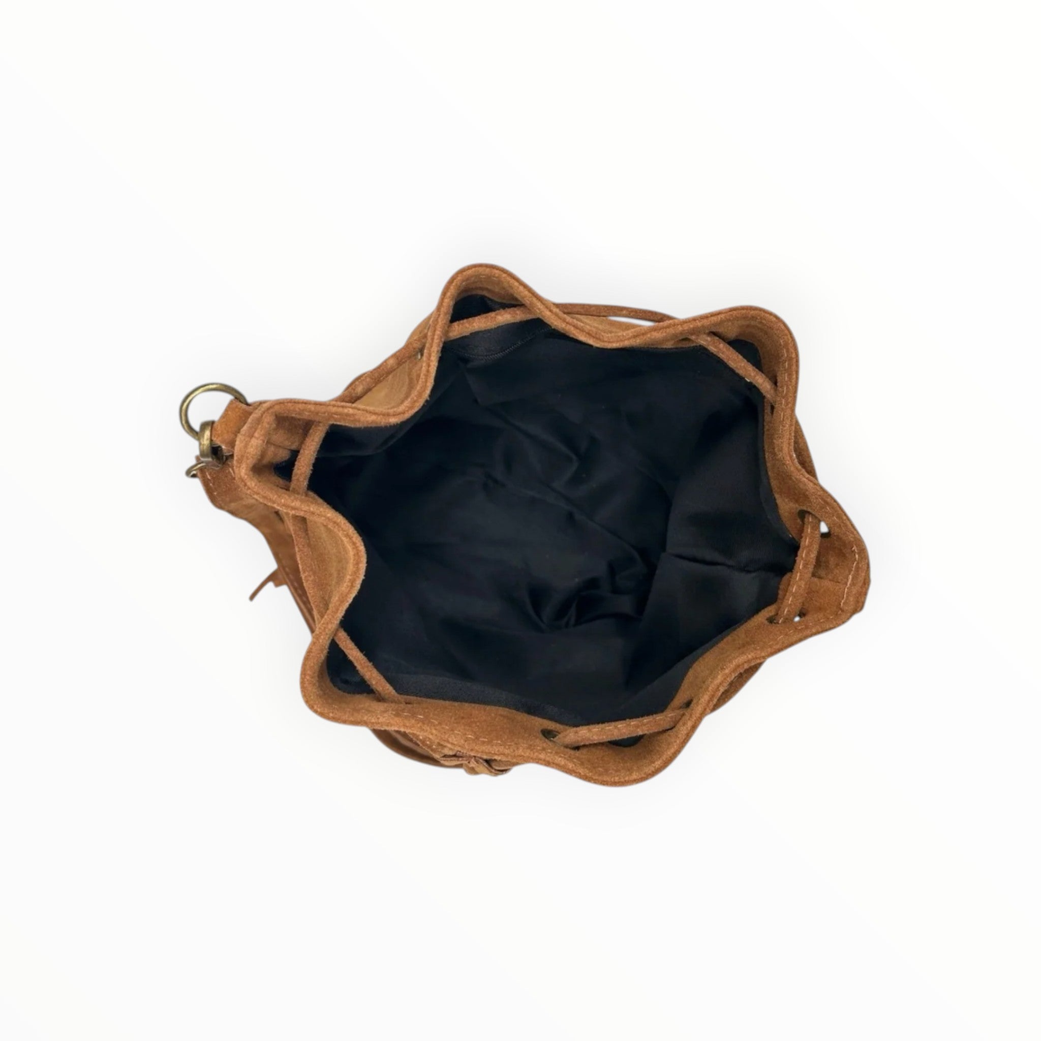 Sac Seau Cuir Suédé Franges Aurélia LOUISA LEE - Sacs - LOUISA LEE