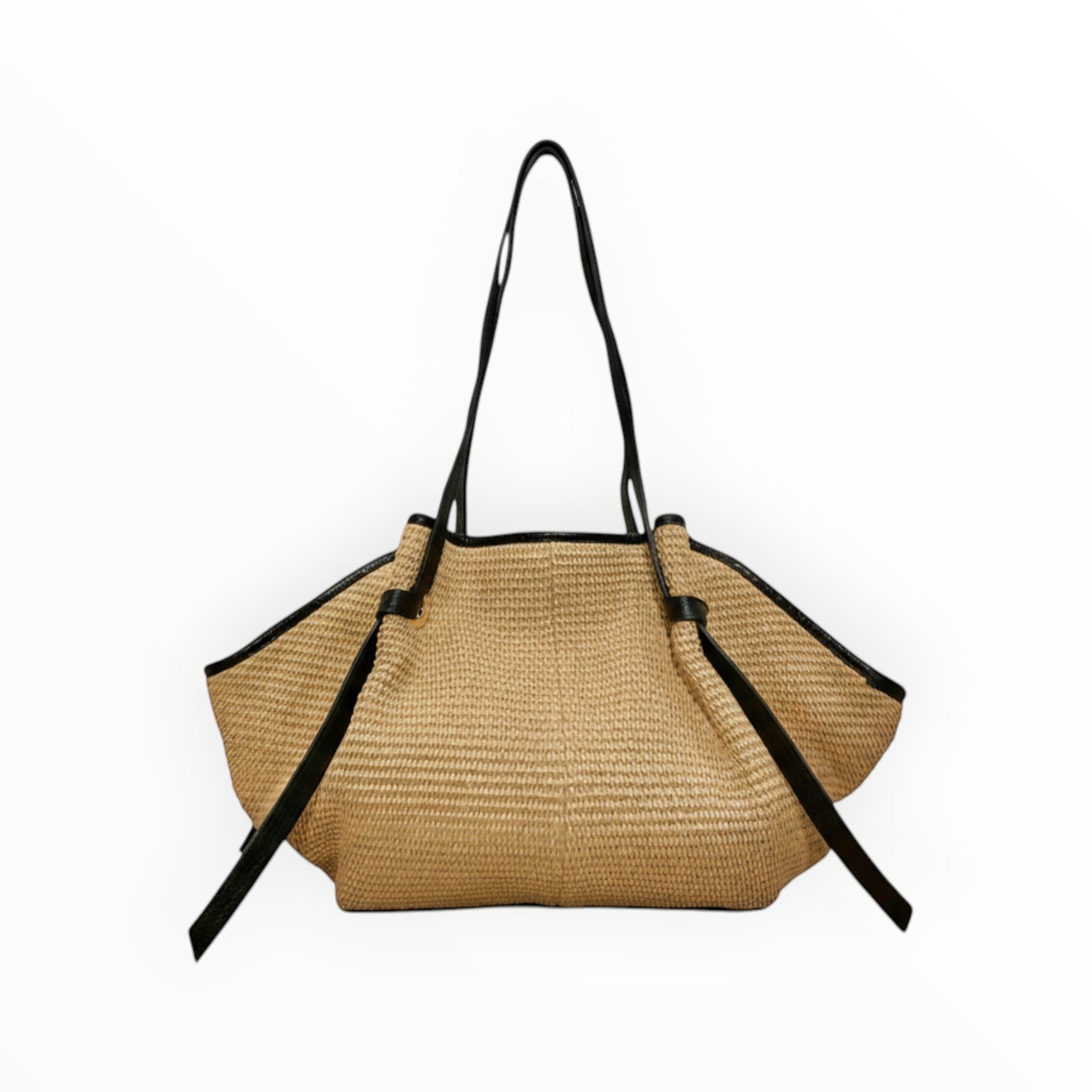 Sac Cuir Raphia Medium Shopping LOUISA LEE - Sacs - LOUISA LEE