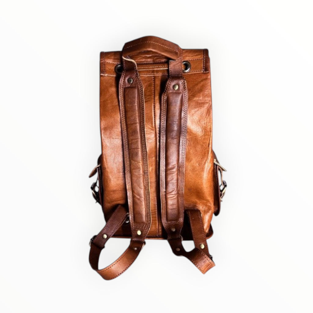 Sac à dos cuir de chèvre JEAN style vintage LOUISA LEE - Sacs - LOUISA LEE