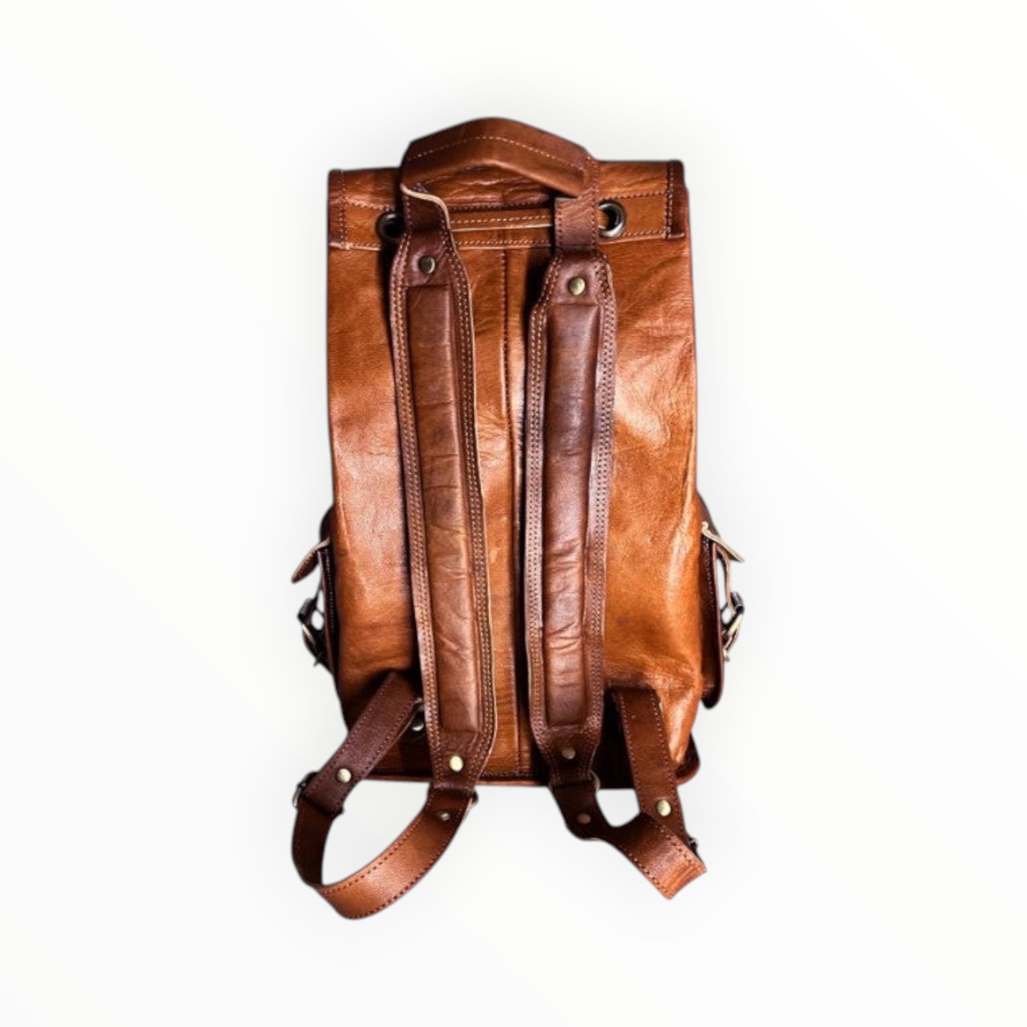 Sac à dos cuir de chèvre JEAN style vintage LOUISA LEE - Sacs - LOUISA LEE