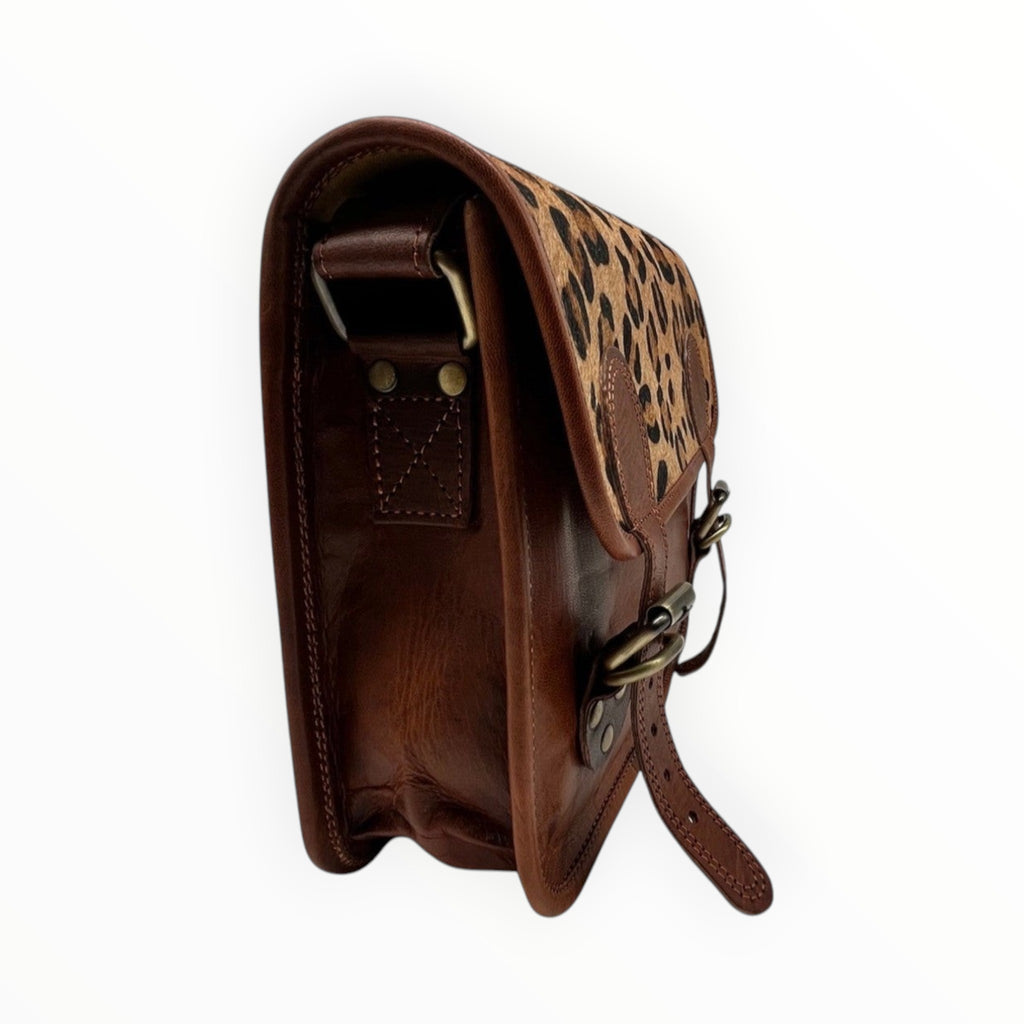 Sac cartable cuir finition léopard LOUISA LEE - Sacs - LOUISA LEE
