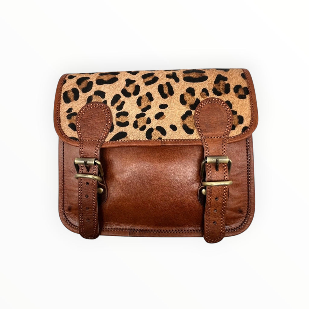 Sac cartable cuir finition léopard LOUISA LEE - Sacs - LOUISA LEE