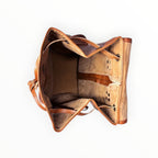 Sac à dos cuir de chèvre JEAN style vintage LOUISA LEE - Sacs - LOUISA LEE