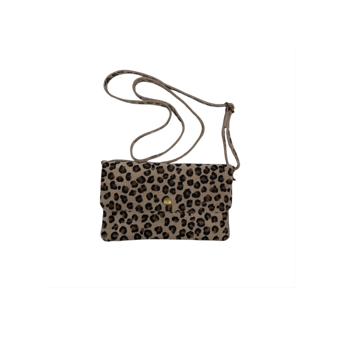 Pochette bandoulière cuir suède imprimé léopard LOUISA LEE - Sacs - LOUISA LEE
