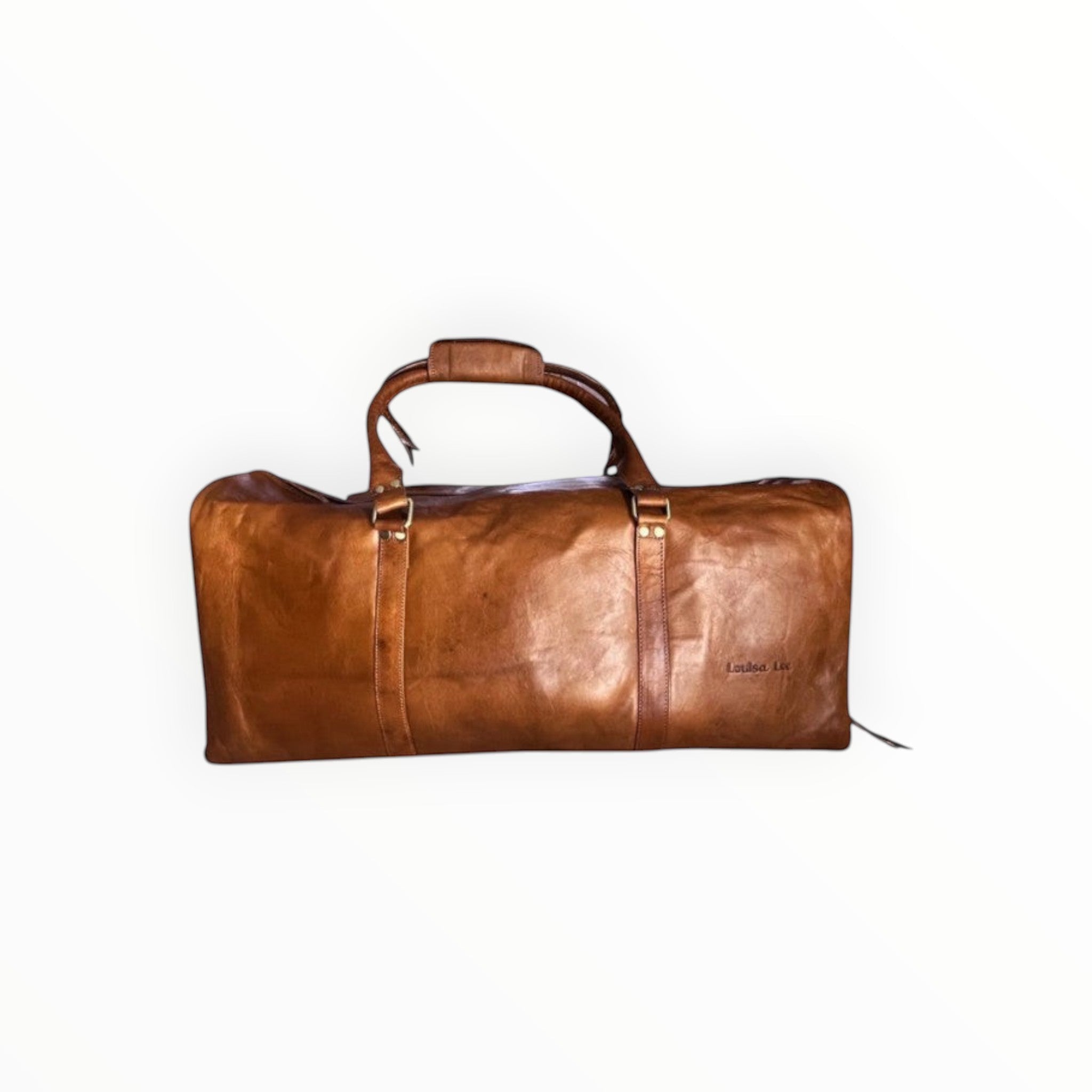 Sac de voyage 60 cm cuir de chèvre cognac KALINDA LOUISA LEE - Sacs - LOUISA LEE