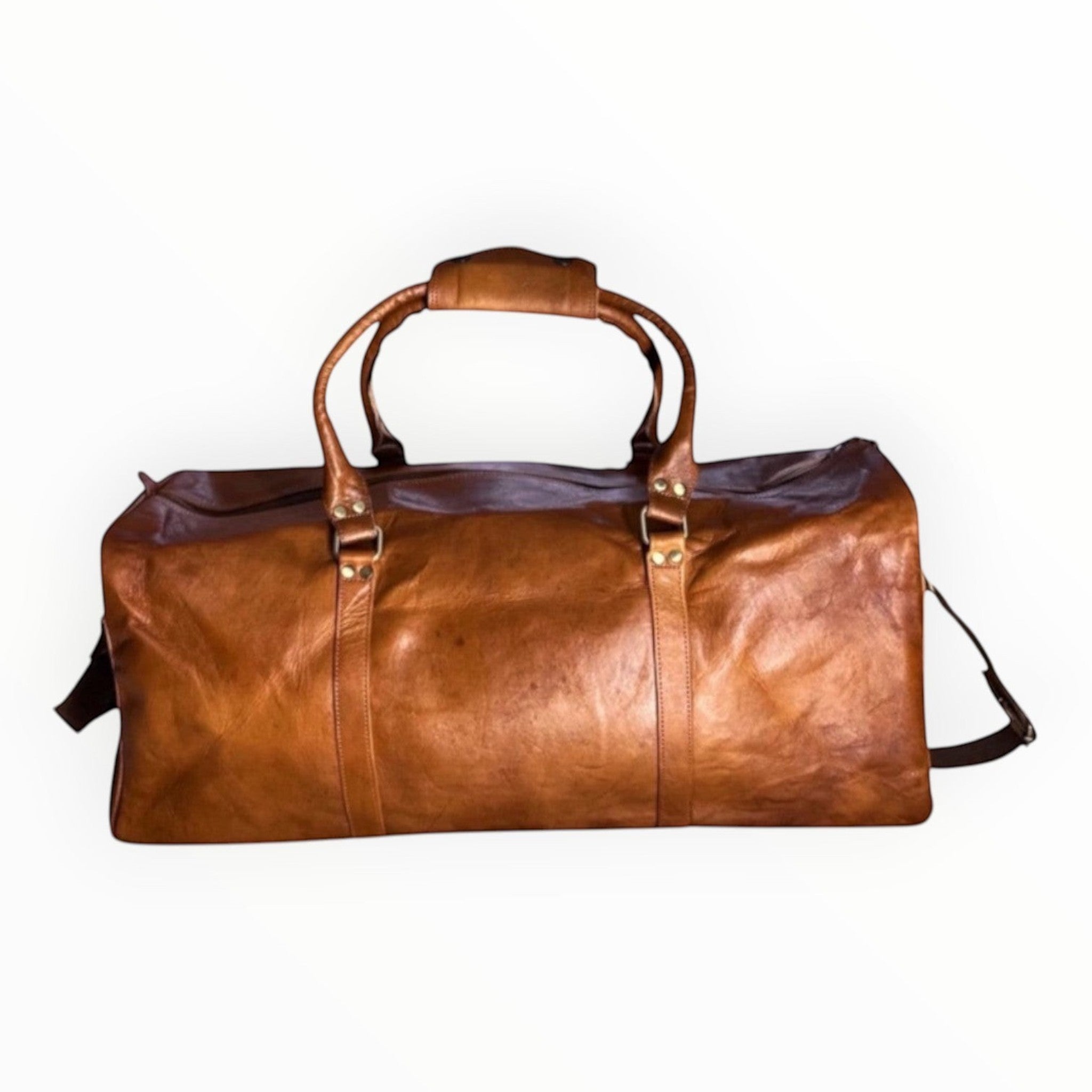 Sac de voyage 60 cm cuir de chèvre cognac KALINDA LOUISA LEE - Sacs - LOUISA LEE