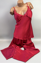 Ensemble Pyjama Débardeur et Pantalon Imitation Soie BELLE COM'ELLE - Linge de nuit - BELLE COM'ELLE