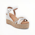 Sandales Compensées Raphia Brides Croisées LADY GLORY - Chaussure Femme - LADY GLORY