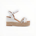 Sandales Compensées Raphia Brides Croisées LADY GLORY - Chaussure Femme - LADY GLORY